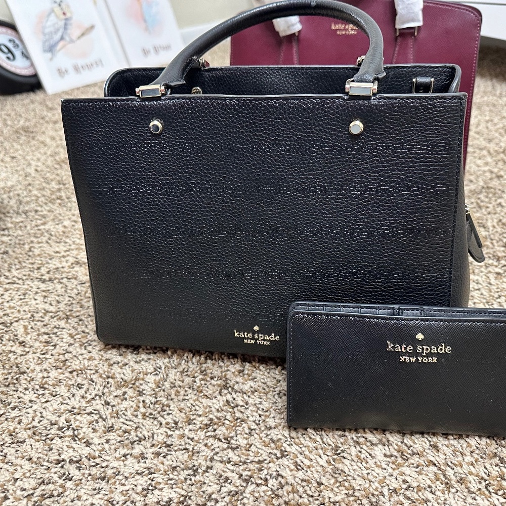 Kate Spade Medium hand bag and wallet used